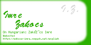 imre zakocs business card